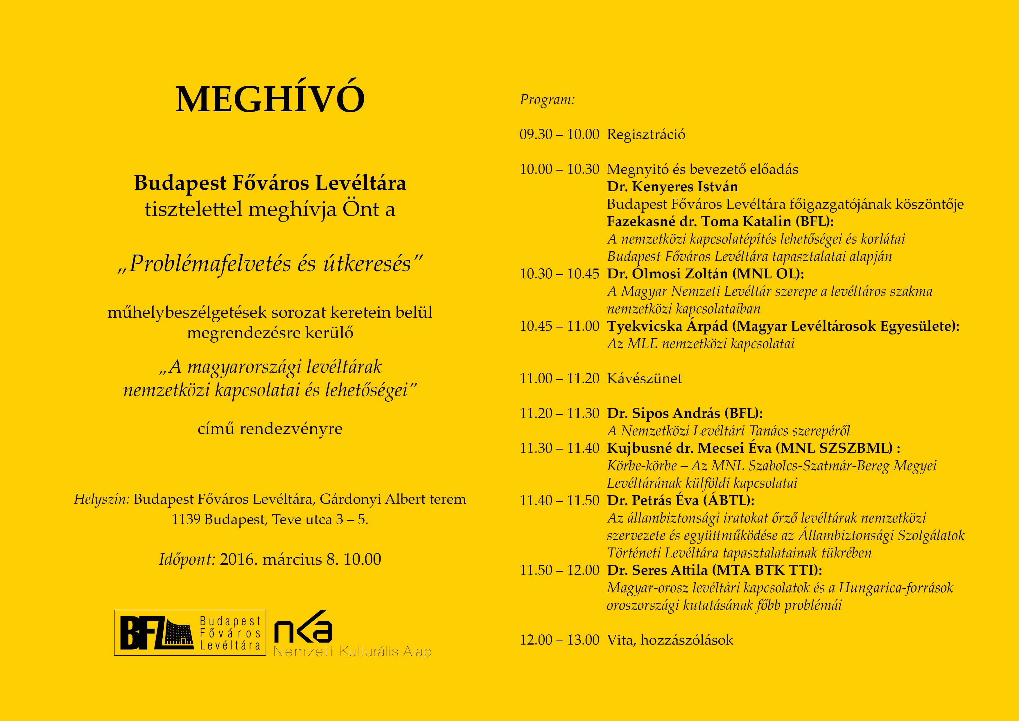 Meghívó - Műhelybeszélgetések